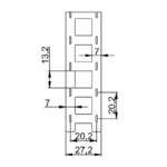 18650 2P Straight nickel strip size 18.5mm