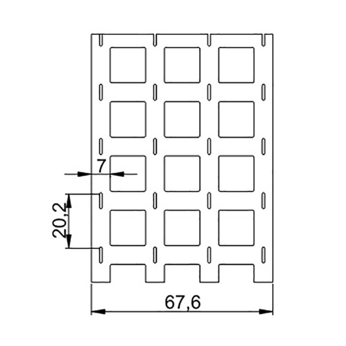 18650 4P Straight nickel strip size 20.2mm